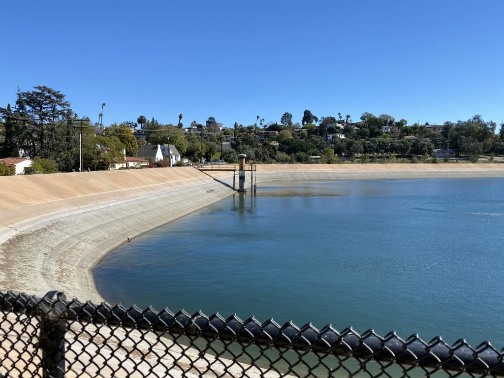 Water in Los Angeles requires state of the art reservoirs Water treatment plant at work in Los Angeles: Ensuring clean and safe water for urban communities