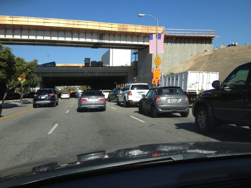construction on the los angeles 405 freeway
